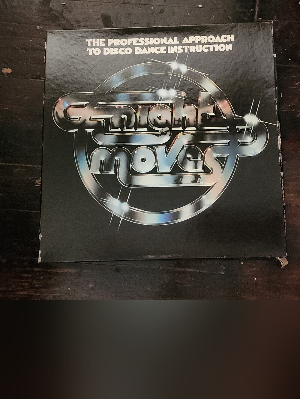 Saturday Night Fever Disco Instruction Vinyl Book  with Chrome Logo - Black